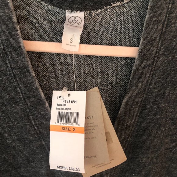 Grey Jump Suit Casual (Alternative Apparel) - Picture 3 of 5